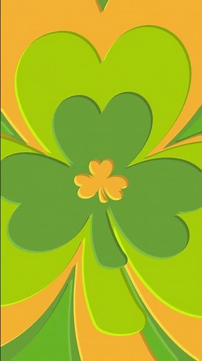 Saint Patrick's Day Lucky Shamrocks Background | Screensaver | Loop