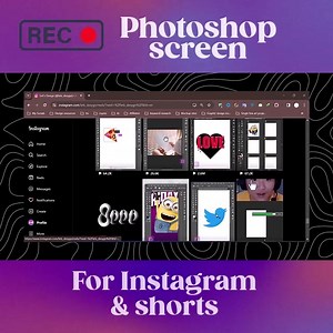 How to record screen of Adobe Photoshop and Illustrator for shorts and Instagram Music from #InAudio: https://inaudio.org/ Ethnic Hip-Hop music. | Let's Design