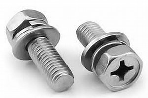 [Hot Item] Ms and Ss Hex Cross Recessed Sems Assembly Bolt with Plain and Spring Washer Machine Sems Screw