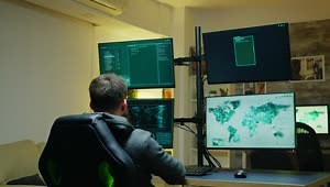 Free Video Stock Successful Hacker Finishing Programming Live Wallpaper