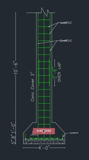 Column footing plan create on autocad | #autocad #trending #shorts #foryou