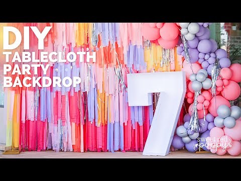 DIY Tablecloth Party Backdrop