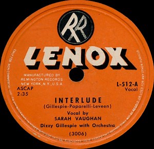 Sarah Vaughan / Dizzy Gillespie With Orchestra - Interlude / East Of The Sun