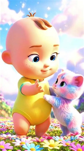 Ultra Cute Baby and Kitty Moments | 4K Adorable 🍼👼👶Shorts #baby #cartoon #cutebabyshorts #shorts