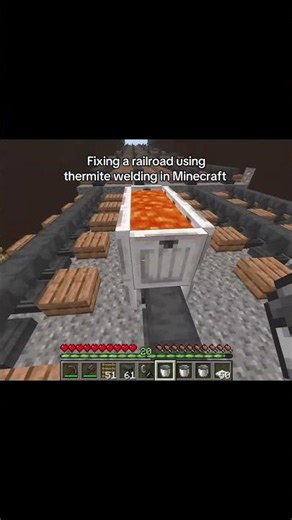 Thermite welding in Minecraft #minecraft #minecraftmemes