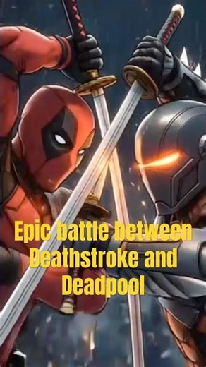 Epic battle between Deathstroke and Deadpool