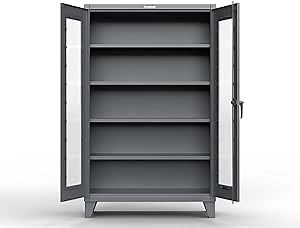 Strong Hold Extra Heavy Duty 12 GA Clear View Cabinet with 4 Shelves - 48 in. W x 24 in. D x 78 in. H - 46-LD-244