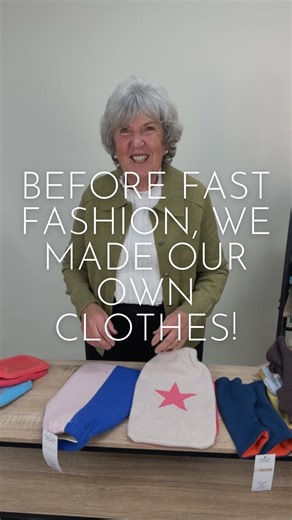 14K views · 95 reactions | Did you ever make your own clothes? Susan is our talented seamstress who makes a selection of our recycled cashmere accessories (along with her own clothes)! | Nearly New Cashmere Co. | Facebook