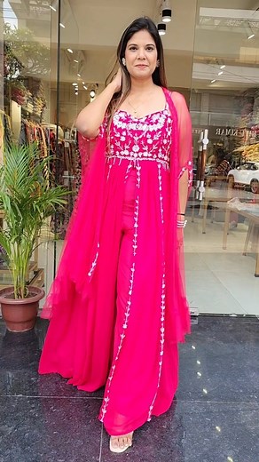 10K views · 110 reactions | CENTRE SLIT MAXI DRESS WITH PANT AND CAPE...