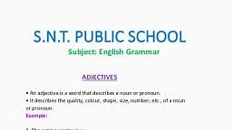 Adjectives notes.PDF.pdf - English Grammar - Notes - Teachmint