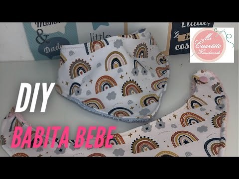 EASY SEWING: DIY Baby Bib or Bandana Tutorial. Pattern Included 👶🏼🍼