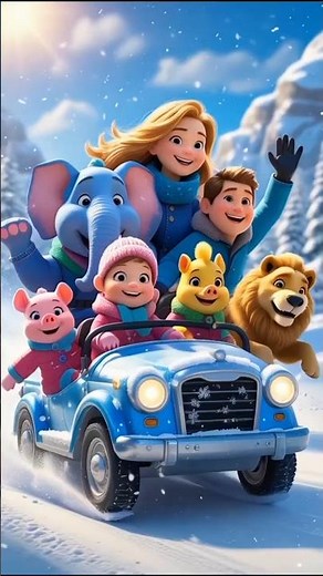 “Snow Friends Family Sled Ride ❄️ | Fun Winter Adventure with Animals | 3D Animation for Kids”