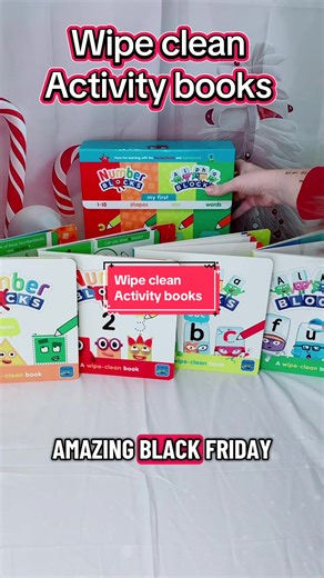 Children’s activity books ! Each with their own wipe clean pen . By the CBEEBIES famous alpha blocks and number blocks ! An easy and engaging way to help your child learn numbers , shapes , colours and phonics ! On a Black Friday deal !!! #childrensbooks #blackfriday