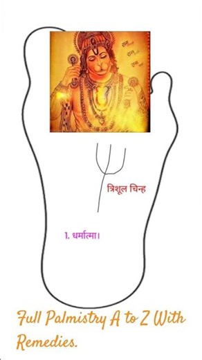 Trident Sign in Palmistry. त्रिशूल का निशान।