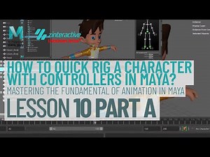 How to Quick Rig a Character with Controllers? | Lesson10PartA | Maya Animation for Beginners | Live