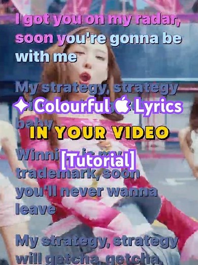 ✦ Colourful  Lyrics (Tutorial) #Lyrics #Music #Kpop #AppleMusic #CapCut