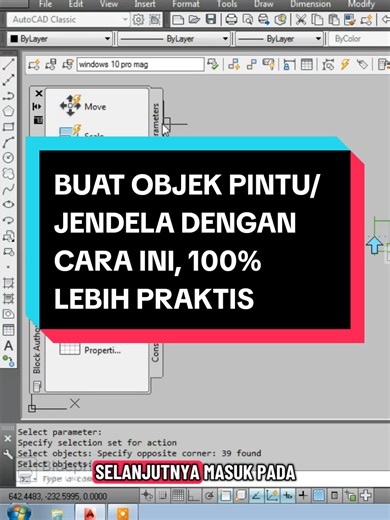 DYNAMIC BLOCK JENDELA UNTUK GAMBAR DENAH Buat kumpulan Dynamic Block sendiri supaya tinggal copas, dan sat-set saat dibutuhkan. #autocad #autocadtutorial #engineering #cadlearning #fyp #gambarkerja #blueprint #layout #civilengineeringstudent #civilengineering #viralvideos