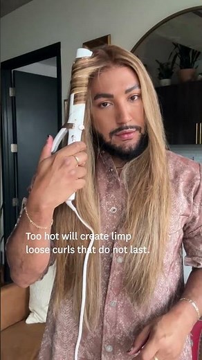 Tips for Curling Long Hair feat. T3 SinglePass Curl Curling Iron | T3 #SHORTS