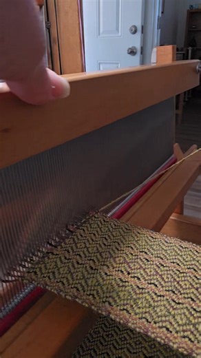 27 reactions | On the loom today is this sash with linen in dark green, black, and shades of brown. The wool in the shuttle is a pleasing yellow green. When it's finished, it will be 3 inches wide by about 10 feet long, plus several inches of twisted fringe at each end. Interested? Send me a message. Thanks for looking! | Once Upon A Loom | Facebook