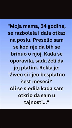 33K views · 87 reactions | “Moja mama je iskoristila moju dobrotu, ali sam je naterao da plati…” ⬇️ Link u komentaru ⬇️ | Balkan Vesti | Facebook