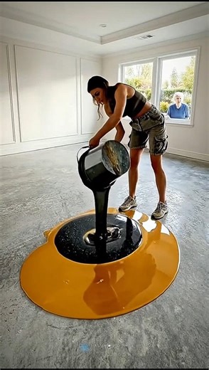 Luxurious bedroom with emerald pink epoxy flooring 💖✨#epoxy #home #shorts #trending