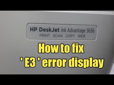 how do you fix e3 error on hp printer