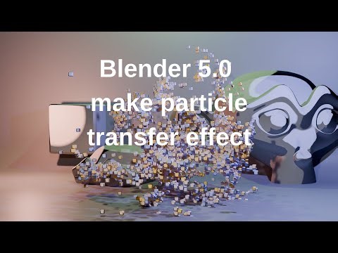 Blender 5.0 geometry nodes to make a simple particle position switching effect