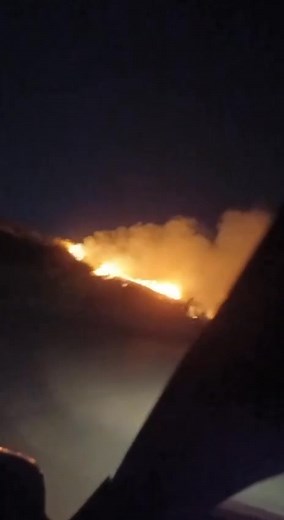 Additional scenes. Settlers set fire to land adjacent to the town of Sebastia, northwest of Nablus. | Dan Frank
