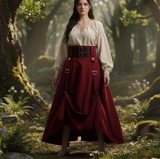 LARP Gothic Pirate Skirt – Vintage Steampunk Renaissance Medieval Skirt for Women - Etsy UK