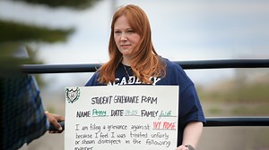 Ivy Ridge victims protest at academy & send clear message after 'predator' named