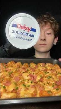 tater tots mukbang asmr 🥔😋 #shorts #snack #mukbang #asmr #yummy