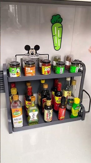Space-Saving Countertop Spice Rack Setup