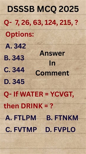 DSSSB 2025 Most Important Questions | PRT TGT PGT Exam | 100% Sure Questions | DSSSB New Pattern