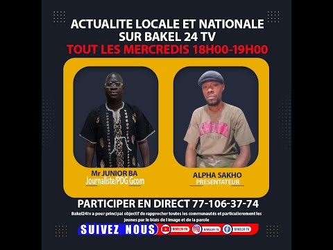 🔴Actualité locale : Pr Alpha invité par Junior BA (Journaliste & PDG de Gcom)