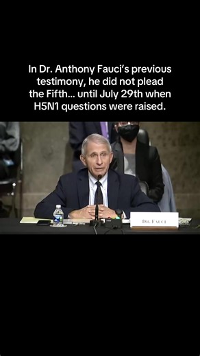 In Dr. Anthony Fauci’s previous congressional testimony, he did not plead the Fifth. In my view, that changed when questions about NIH-funded H5N1 gain-of-function research were expected to arise. President Biden’s pardon was directed at matters related to COVID-19 and did not encompass all possible future or unrelated matters, such as H5N1.