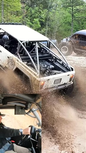 Motobilt on Instagram: "@projectoverkill_jt brought the heat at @flatnastyoffroadpark as Andy pointed the nose of his stretched-out Jeep Gladiator at the same ledge @1ytee crushed the day before. With a 140” wheelbase and massive 46” Mickey Thompson Baja XS tires, this build is all about big moves and big throttle. After a quick reset, Andy hammered down and launched it up the ledge—water flying, crowd cheering, and that Gladiator showing zero mercy. #Motobilt #ProjectOverkill #JeepGladiator #Fl
