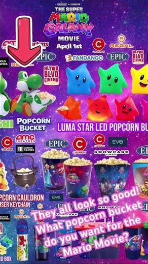 The girls are counting down until The Mario Galaxy Movie on April 1st and locked in on popcorn!