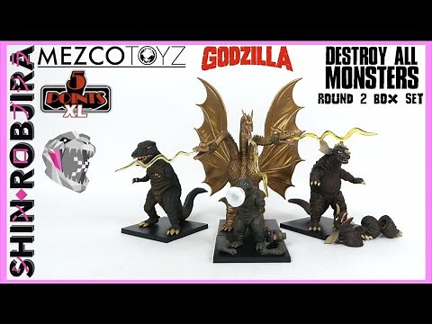 Mezco Toyz 5 Points XL: Godzilla Destroy All Monsters - Round 2 Box Set | Review