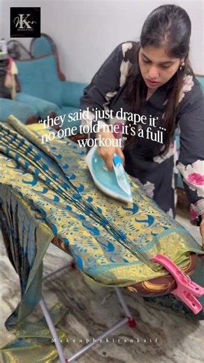 Bridal Saree Draping in 60 Seconds 🔥 Step by Step tutorial | #shorts #shortsfeed #saree