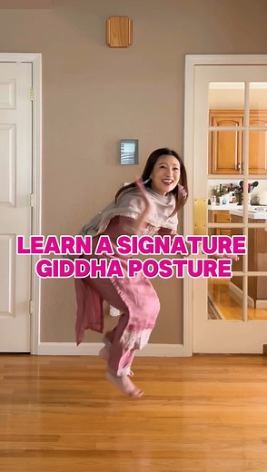 1.4M views · 10K reactions | Step 1 bend knees, step 2 lean over with flat back, step 3 lift up to 45 degrees. Don’t ask me how but this way gives me the best posture for this step.  #mygiddhajourney | Sus Lee | Facebook