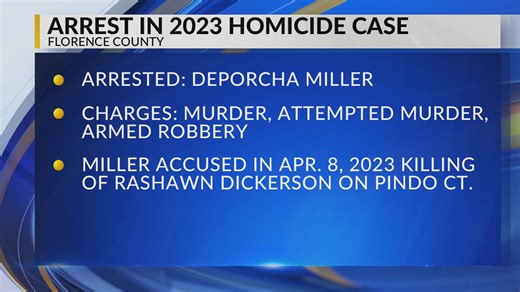 Arrest made in 2023 Florence County cold case killing