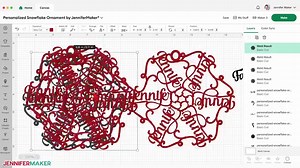 🎁 Today's Merry Maker Mingle project #17 #17 Make a Personalized Snowflake Ornament. 🎄🎅🔔 You can craft along with me as I give you the step-by-step instructions to creating your very own Snowflake Ornament. To get notifications of projects, links to downloadable resources, and entries to the 25 days of giveaways, register at MerryMakerMingle.com! Get the tutorial and free SVG files on my blog.❤️ 👉 https://jennifermaker.com/personalized-snowflake-ornament/ | JenniferMaker.com