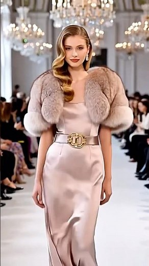 Luxury Silk Evening Dresses with Fur Coats | Elegant Runway Fashion SS 2026