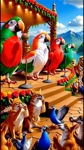 wearing own flag Parrot Singing Amazing Song