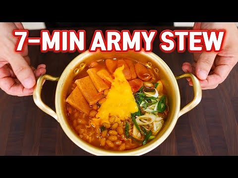 7 Minute Korean Army Stew that Even a College Student Can Make! l Budae Jjigae Recipe