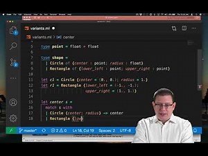 Pattern Matching with Variants Part 1 | OCaml Programming | Chapter 3 Video 14