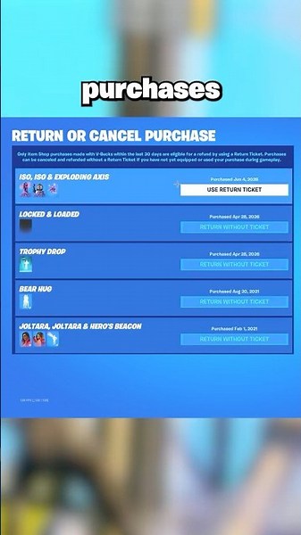 Fortnite is Letting You Refund Skins From 2021😳