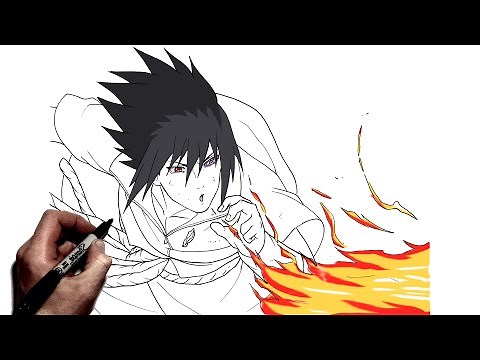 How To Draw Sasuke FireBall | Step By Step | Naruto