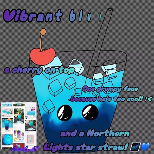 Grumpy Blue Lagoon! 🧊💙 Summery Drinks FINALE ✨ #Shorts #IbisPaintX