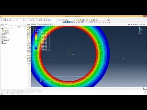 Hoop and radial stresses in a cylinder using abaqus